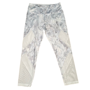 Vogo Athletica White & Gray Abstract Leggings Size Small